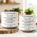 Personalized Pottery Mug for Son-in-Law with Heartfelt Message Pottery Mug GradoCreations
