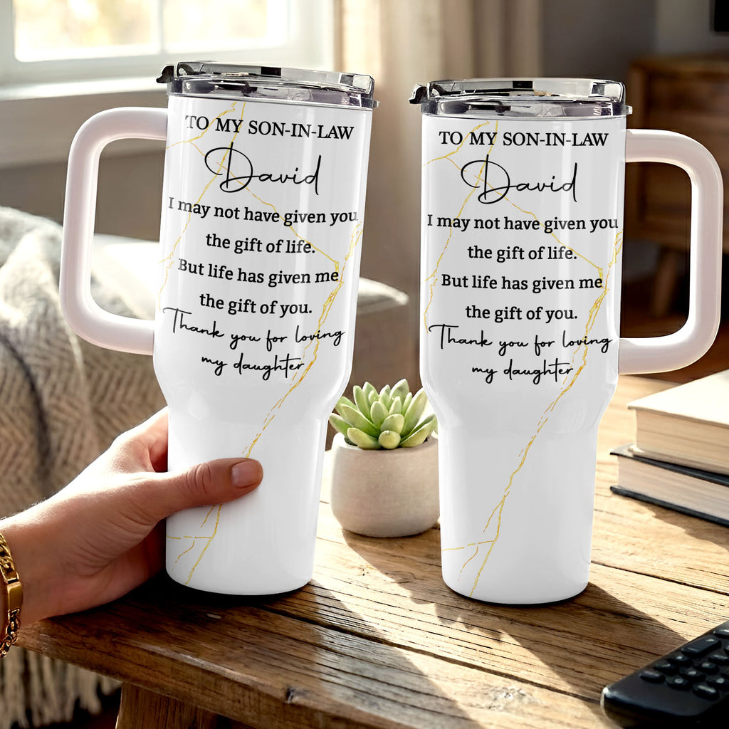 Personalized 40oz Tumbler Custom Name Gift for Son-in-Law