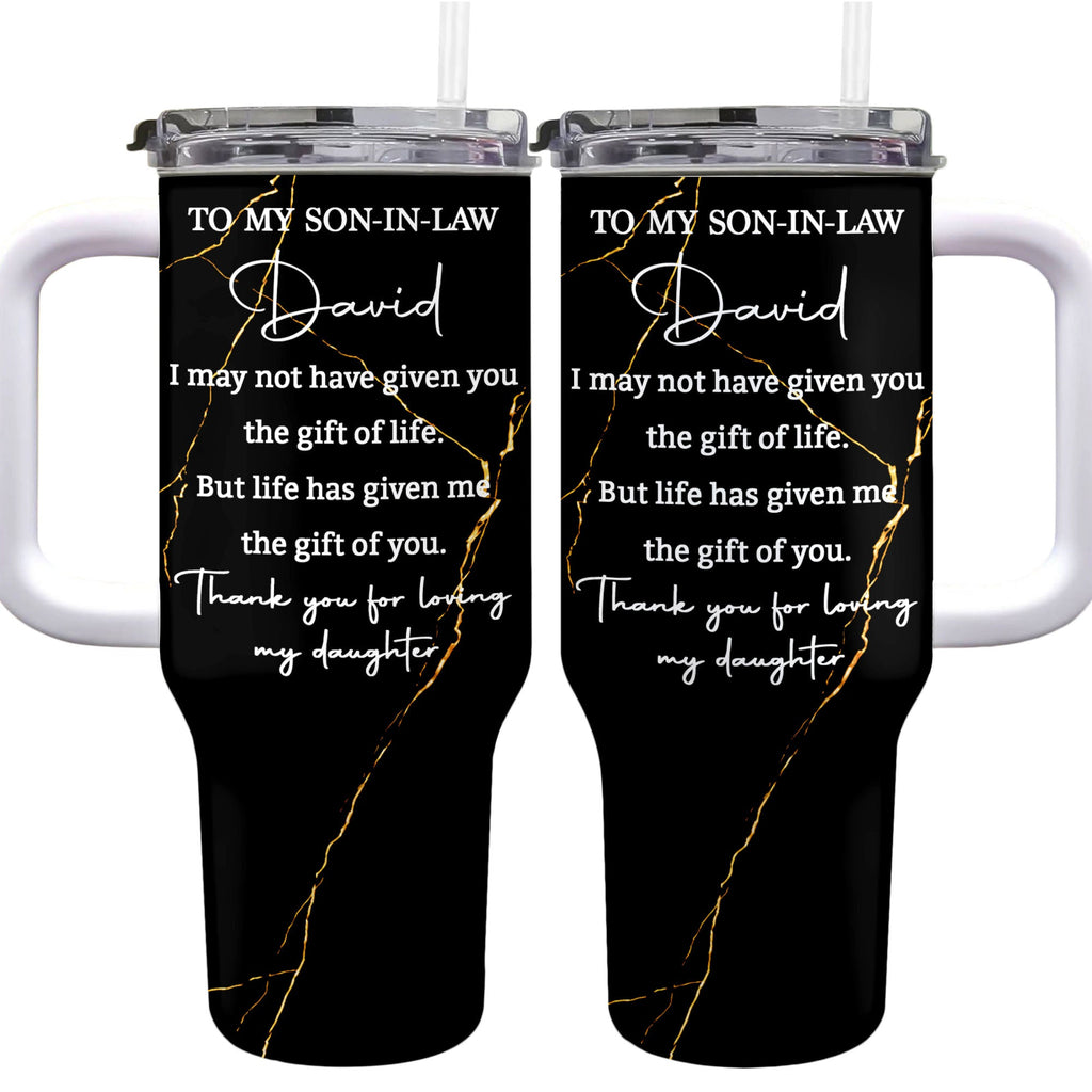 Personalized 40oz Tumbler Custom Name Gift for Son-in-Law