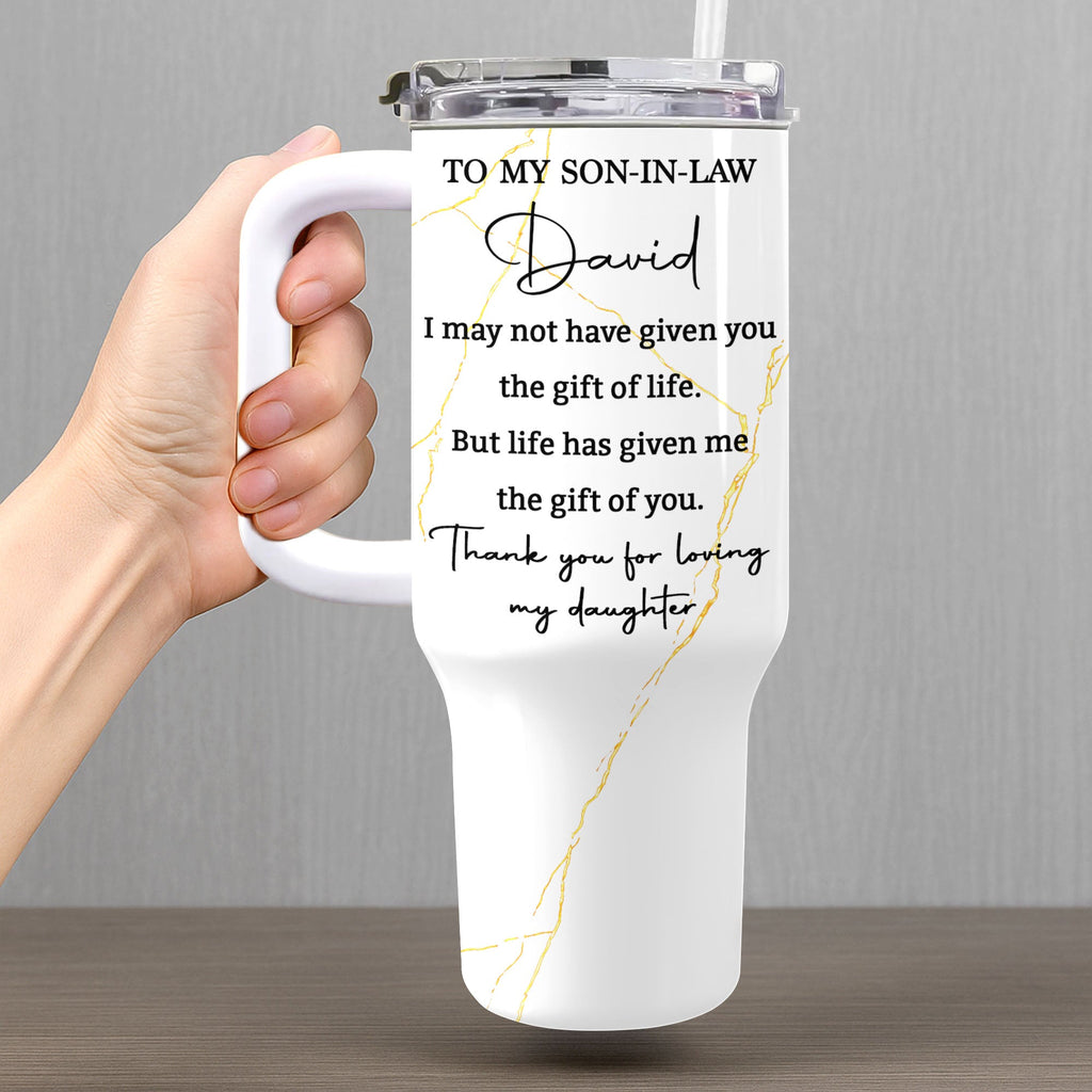 Personalized 40oz Tumbler Custom Name Gift for Son-in-Law