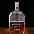 Personalized Whiskey Bottle Custom Script Gift for Son-in-Law Whiskey Bottle GradoCreations