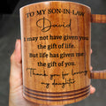 Personalized Custom Wooden Mug Gift for Son-in-Law Thank You Wooden Mug GradoCreations