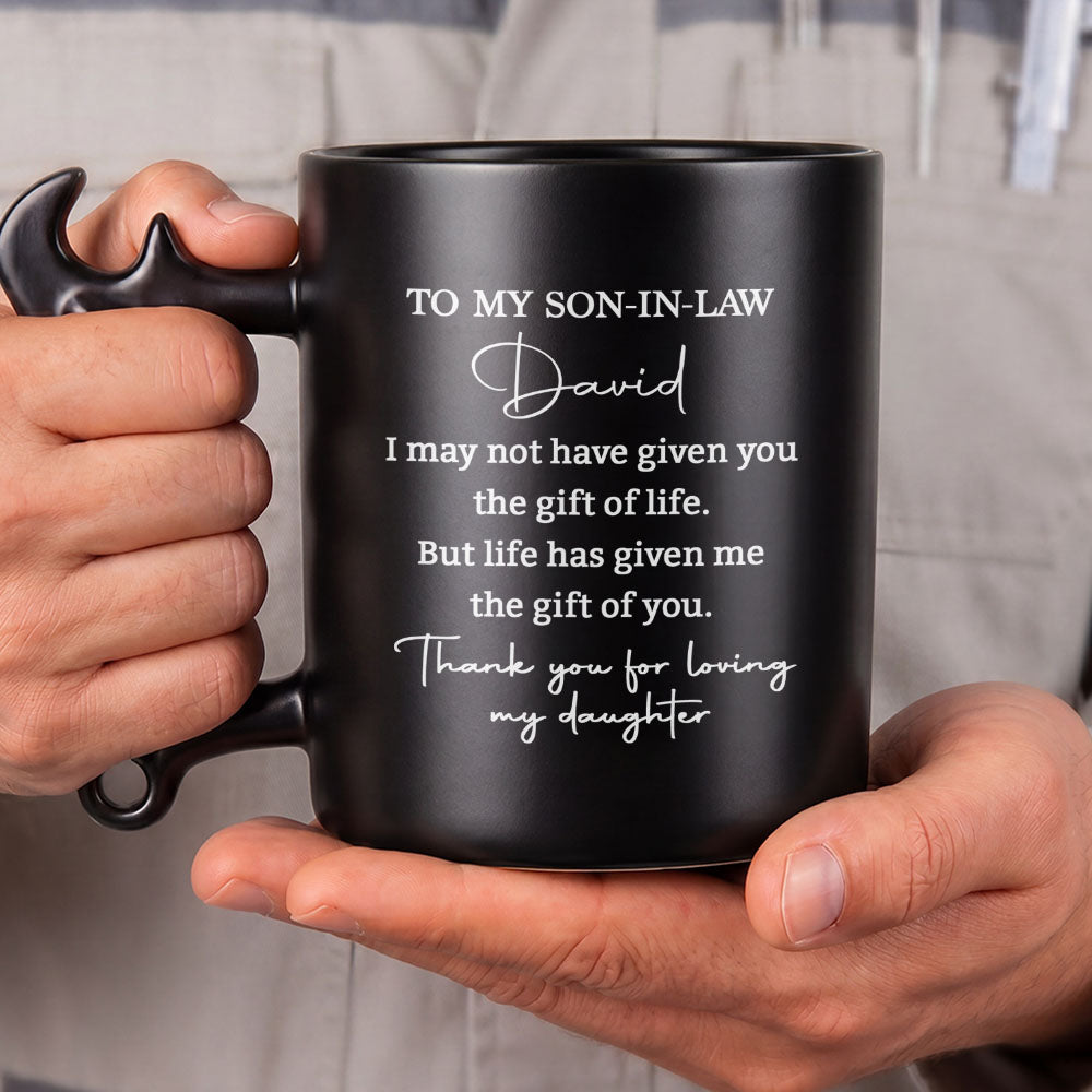 Personalized Wrench Handle Coffee Mug Custom Gift for Son-in-Law Wrench Handle Mug GradoCreations