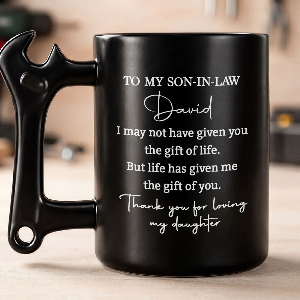 Personalized Wrench Handle Coffee Mug Custom Gift for Son-in-Law Wrench Handle Mug GradoCreations