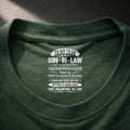 Funny Personalized T-Shirt for Son-In-Law Custom Inside Print Basic Shirt, Print inside back collar GradoCreations