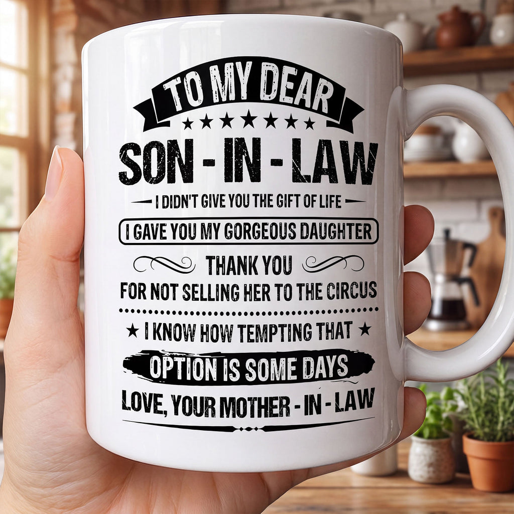 Personalized Coffee Mug for Son-in-Law Unique Gift Idea Edge-to-edge Mug GradoCreations
