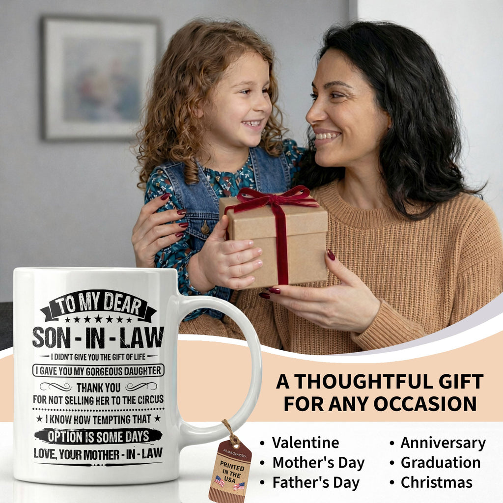 Personalized Coffee Mug for Son-in-Law Unique Gift Idea Edge-to-edge Mug GradoCreations