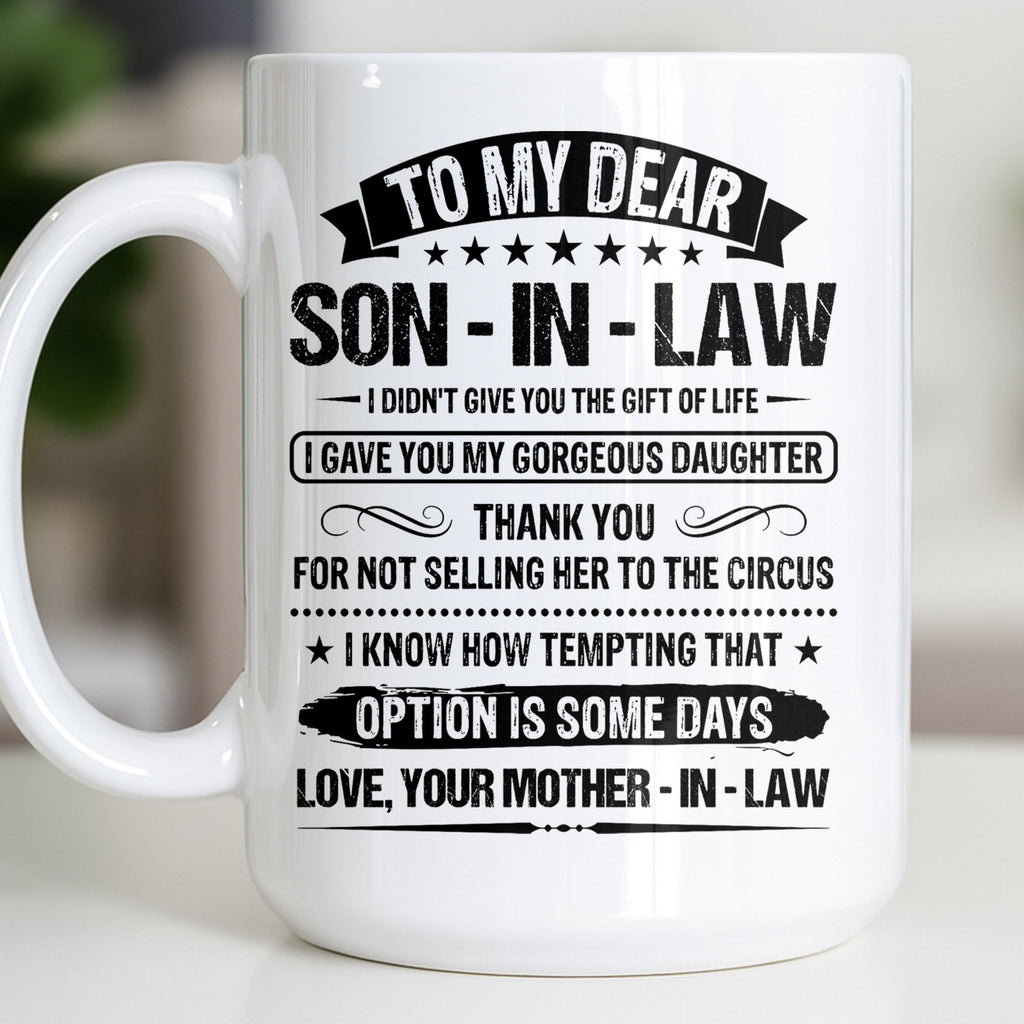 Personalized Coffee Mug for Son-in-Law Unique Gift Idea Edge-to-edge Mug GradoCreations