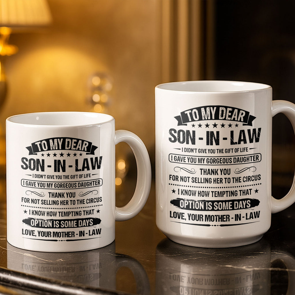 Personalized Coffee Mug for Son-in-Law Unique Gift Idea Edge-to-edge Mug GradoCreations