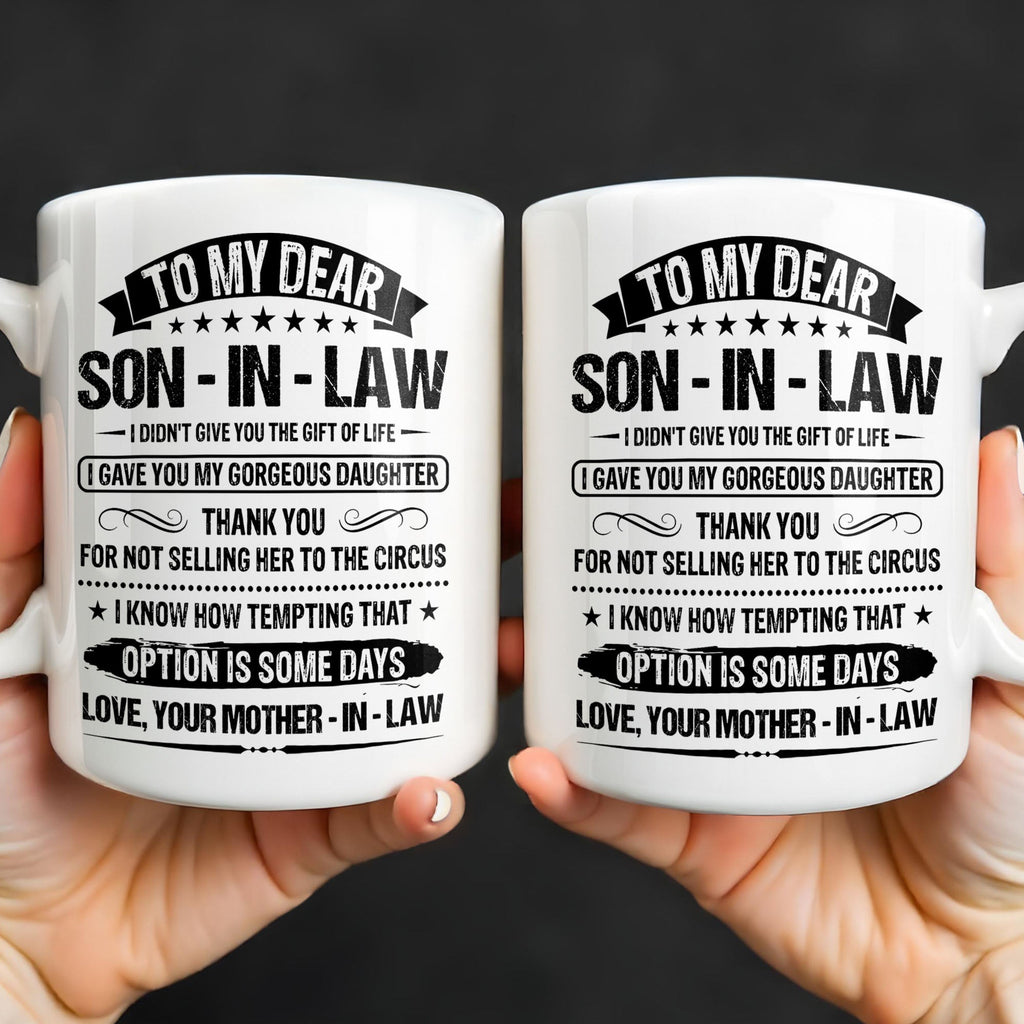 Personalized Coffee Mug for Son-in-Law Unique Gift Idea Edge-to-edge Mug GradoCreations
