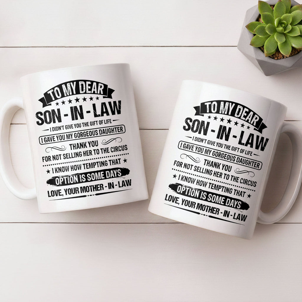 Personalized Coffee Mug for Son-in-Law Unique Gift Idea Edge-to-edge Mug GradoCreations