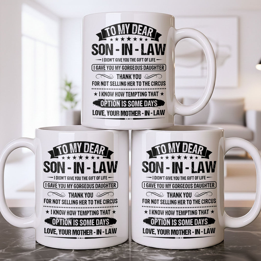 Personalized Coffee Mug for Son-in-Law Unique Gift Idea Edge-to-edge Mug GradoCreations