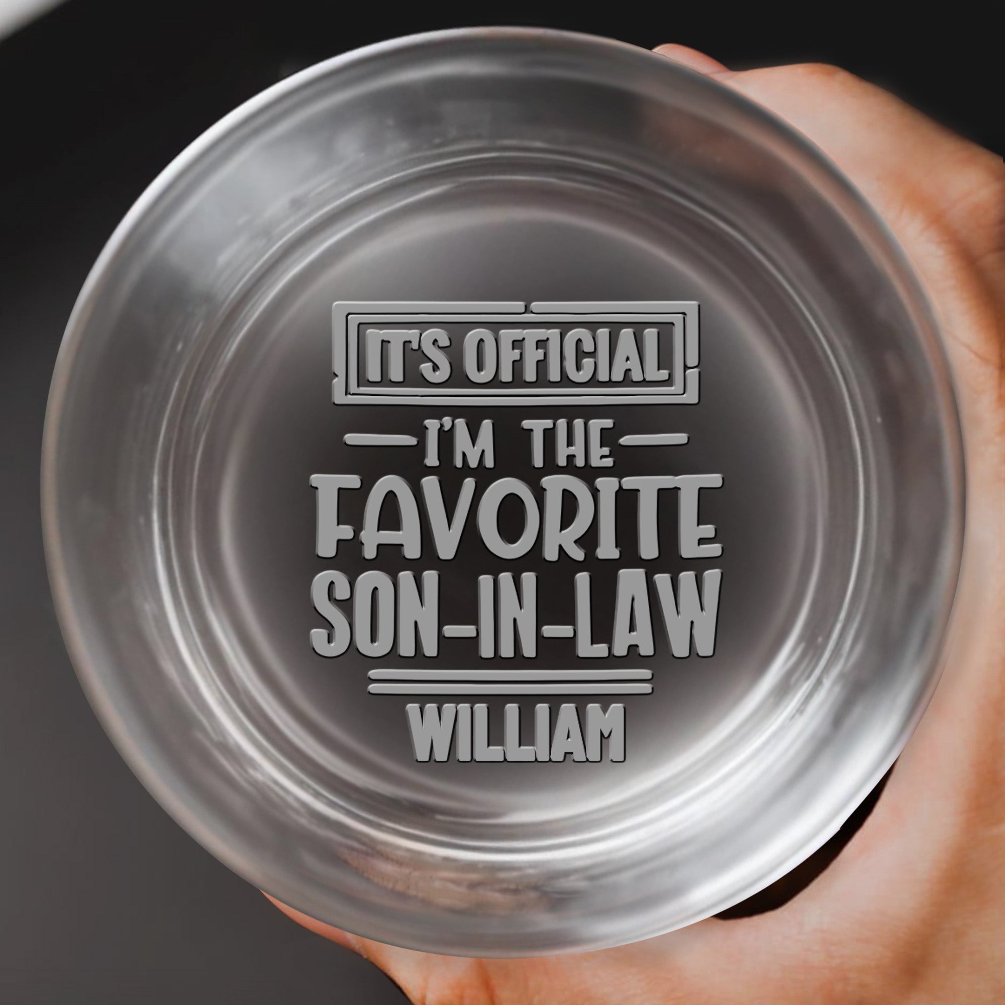 Personalized Engraved Whiskey Glass Custom Gift for Son-in-Law Whiskey Glass GradoCreations