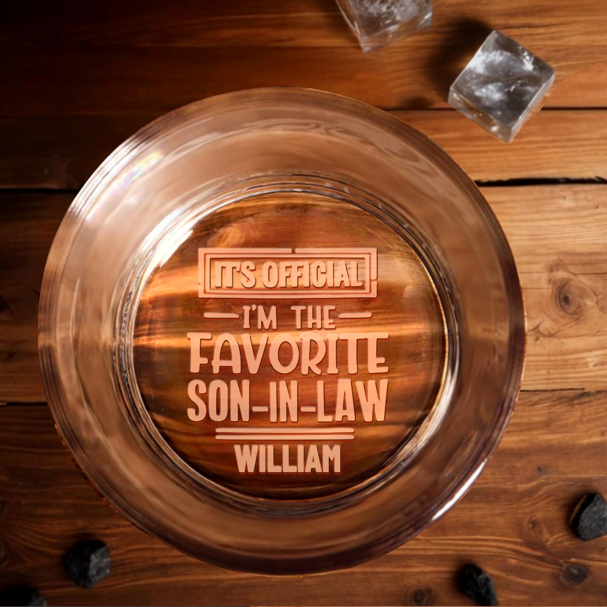 Personalized Engraved Whiskey Glass Custom Gift for Son-in-Law Whiskey Glass GradoCreations