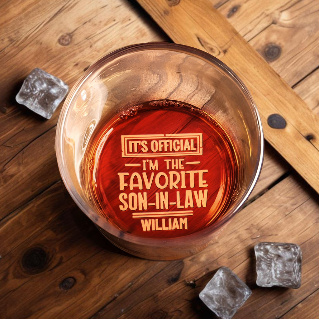 Personalized Engraved Whiskey Glass Custom Gift for Son-in-Law Whiskey Glass GradoCreations