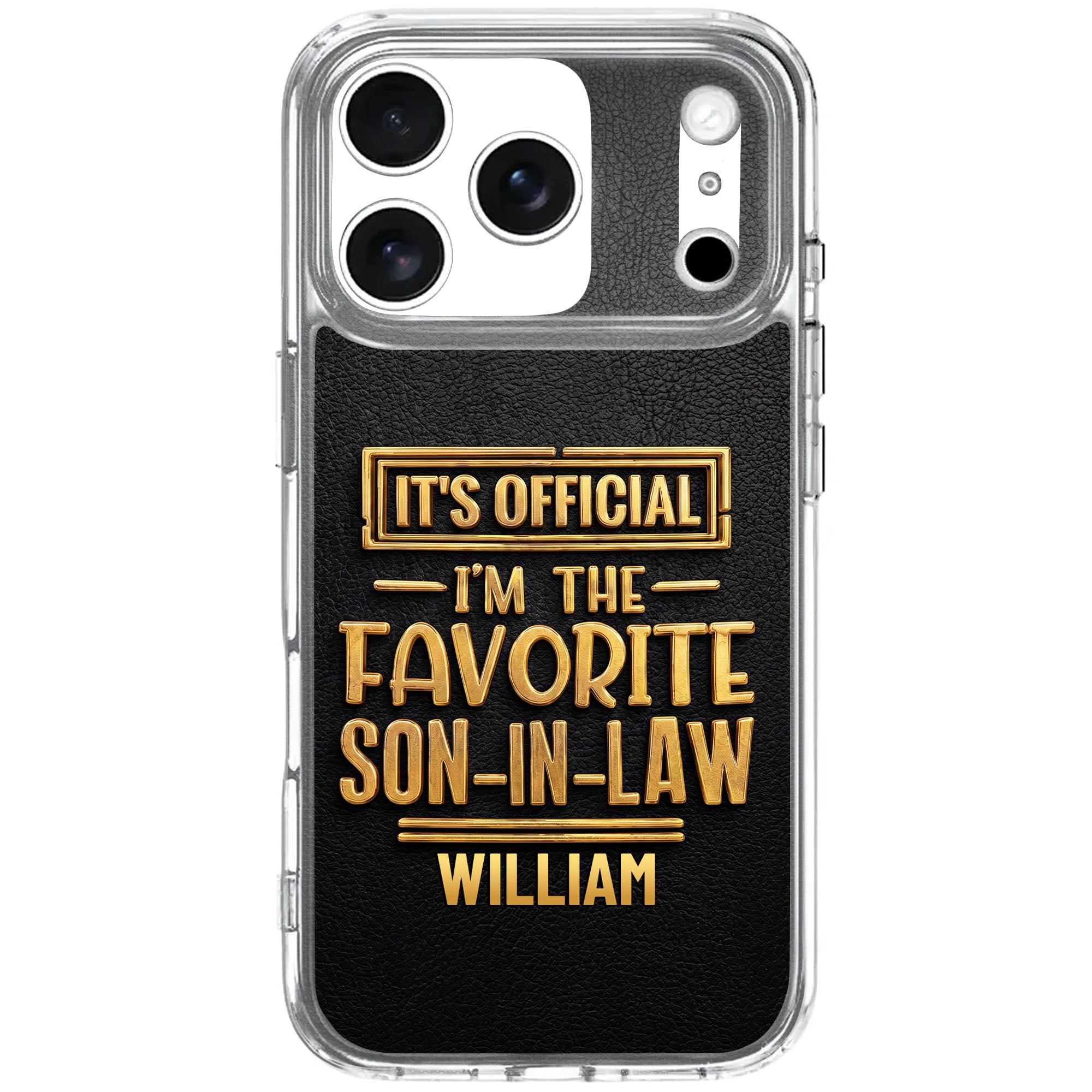 Personalized Clear Phone Case Custom Name Gift for Son-in-Law Clear Phone Case GradoCreations