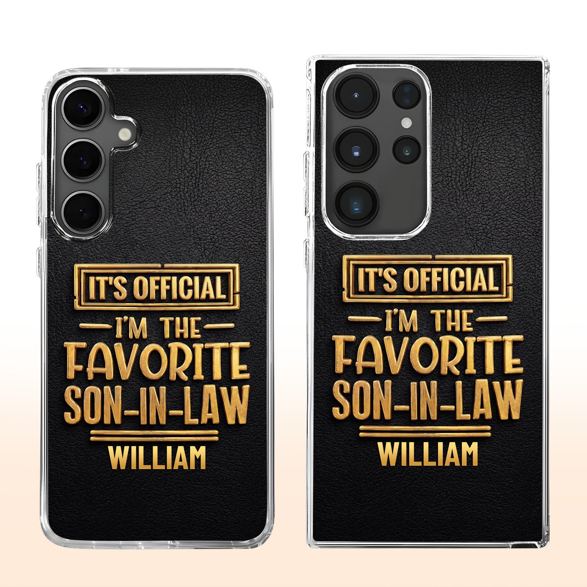 Personalized Clear Phone Case Custom Name Gift for Son-in-Law Clear Phone Case GradoCreations