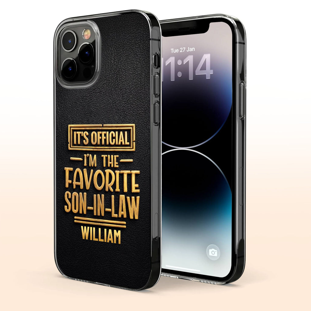 Personalized Clear Phone Case Custom Name Gift for Son-in-Law Clear Phone Case GradoCreations