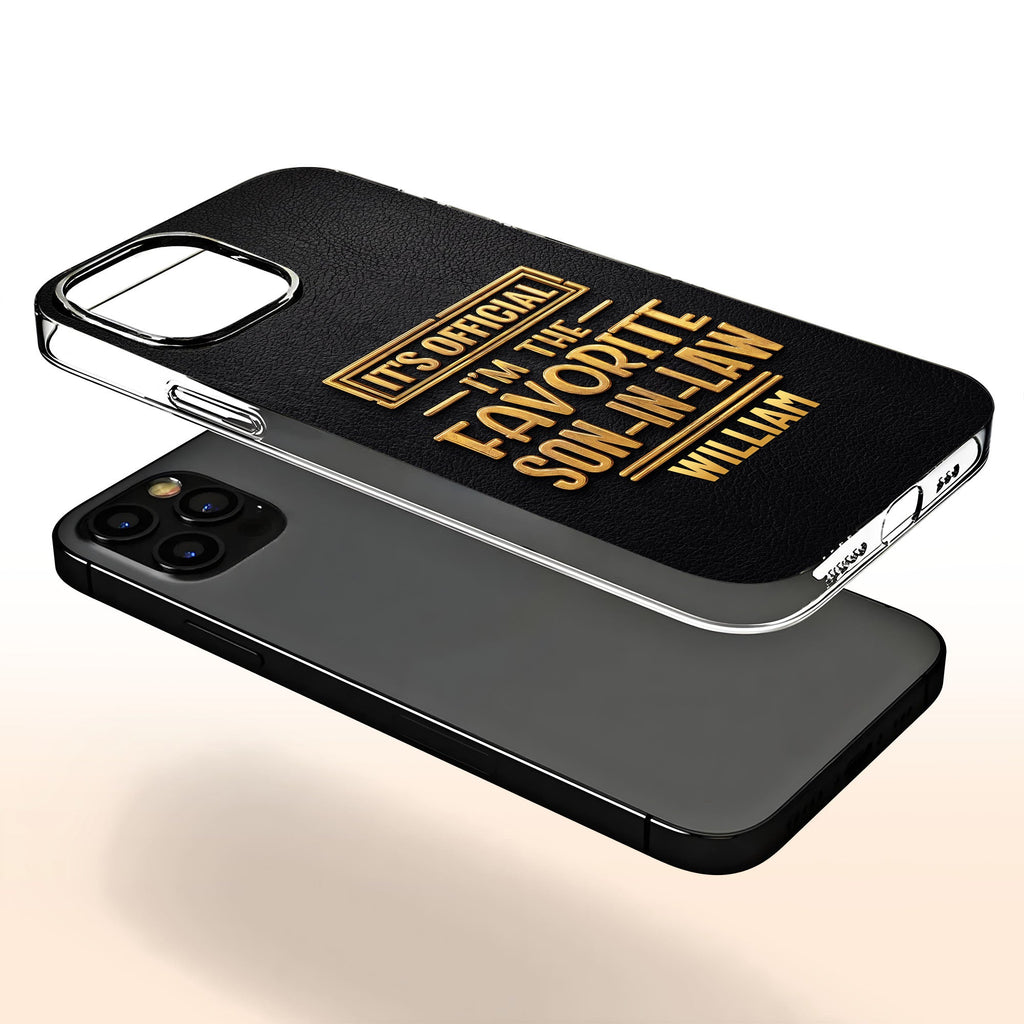 Personalized Clear Phone Case Custom Name Gift for Son-in-Law Clear Phone Case GradoCreations