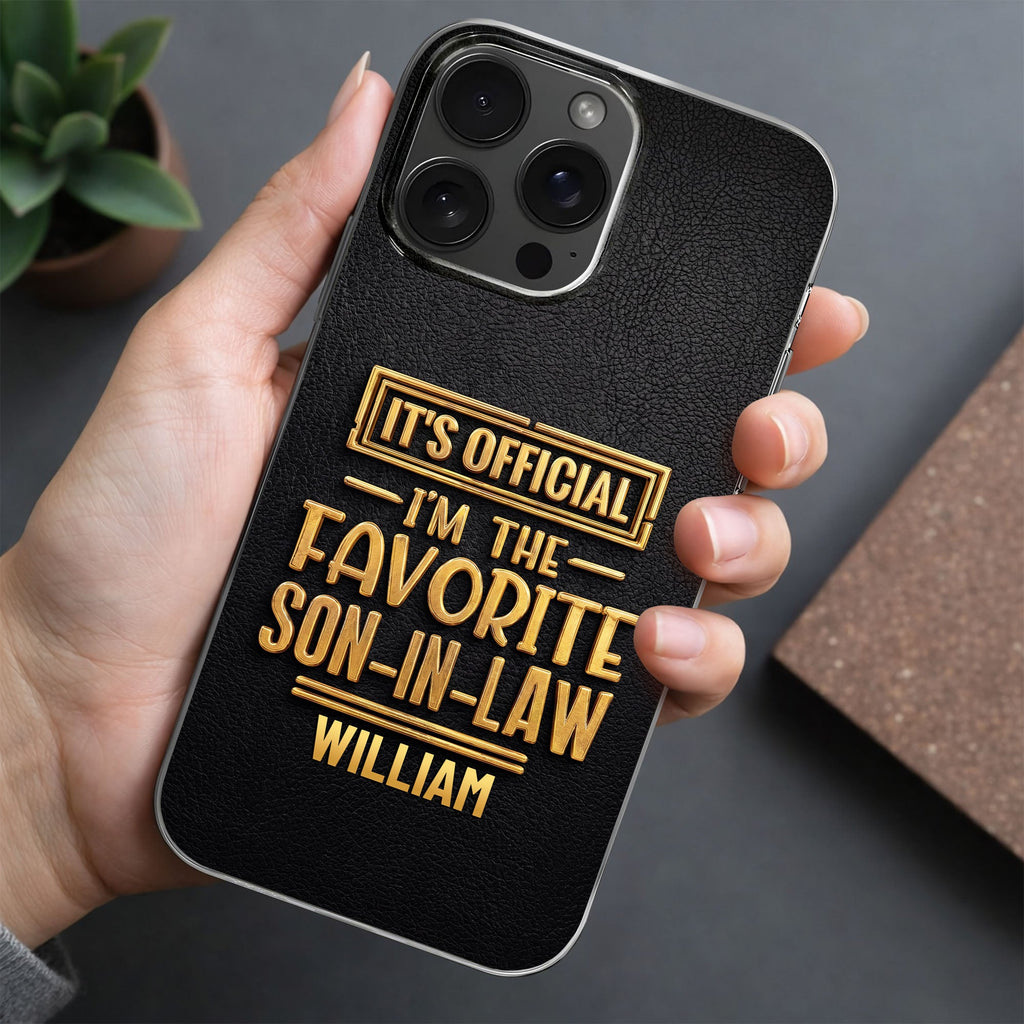 Personalized Clear Phone Case Custom Name Gift for Son-in-Law Clear Phone Case GradoCreations