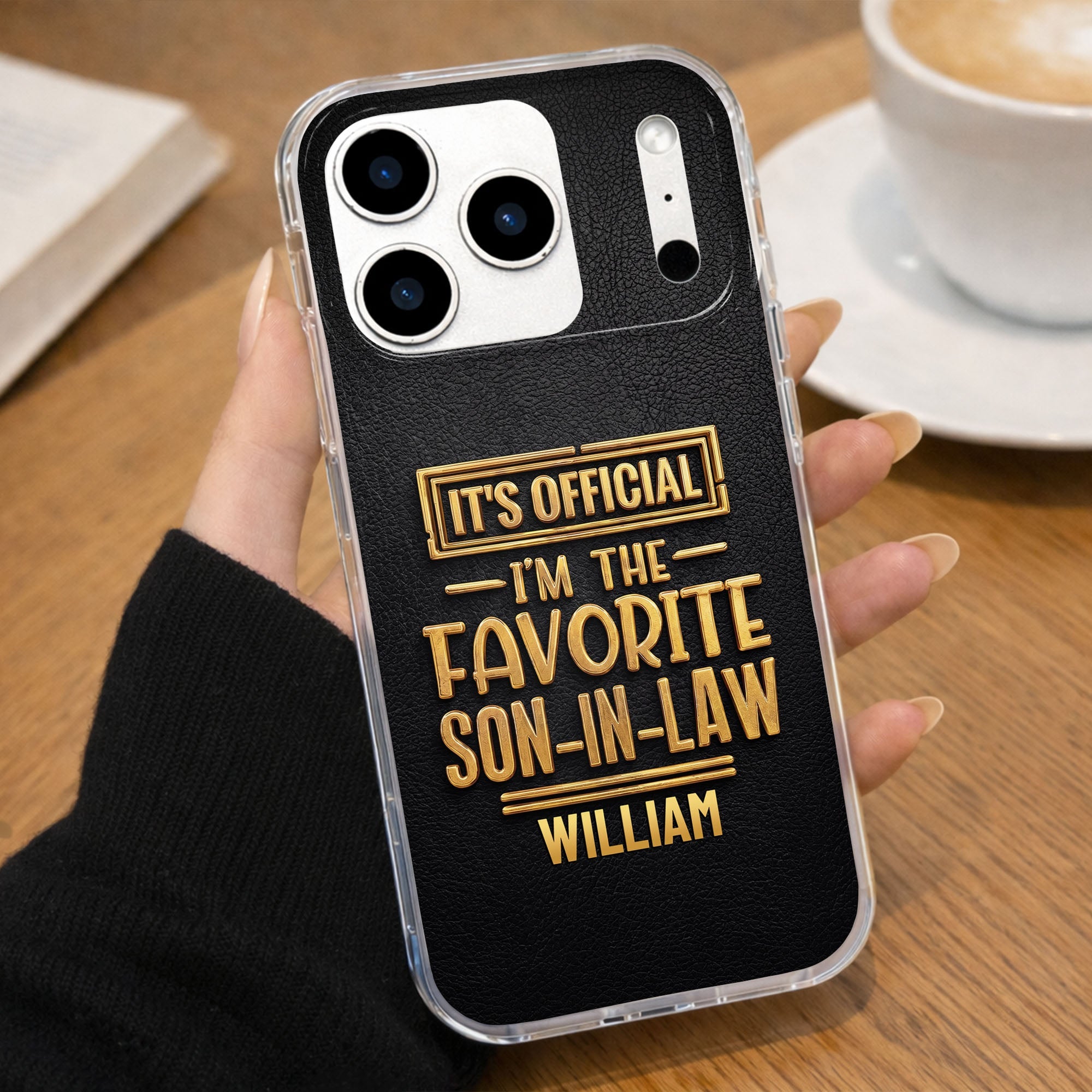 Personalized Clear Phone Case Custom Name Gift for Son-in-Law Clear Phone Case GradoCreations