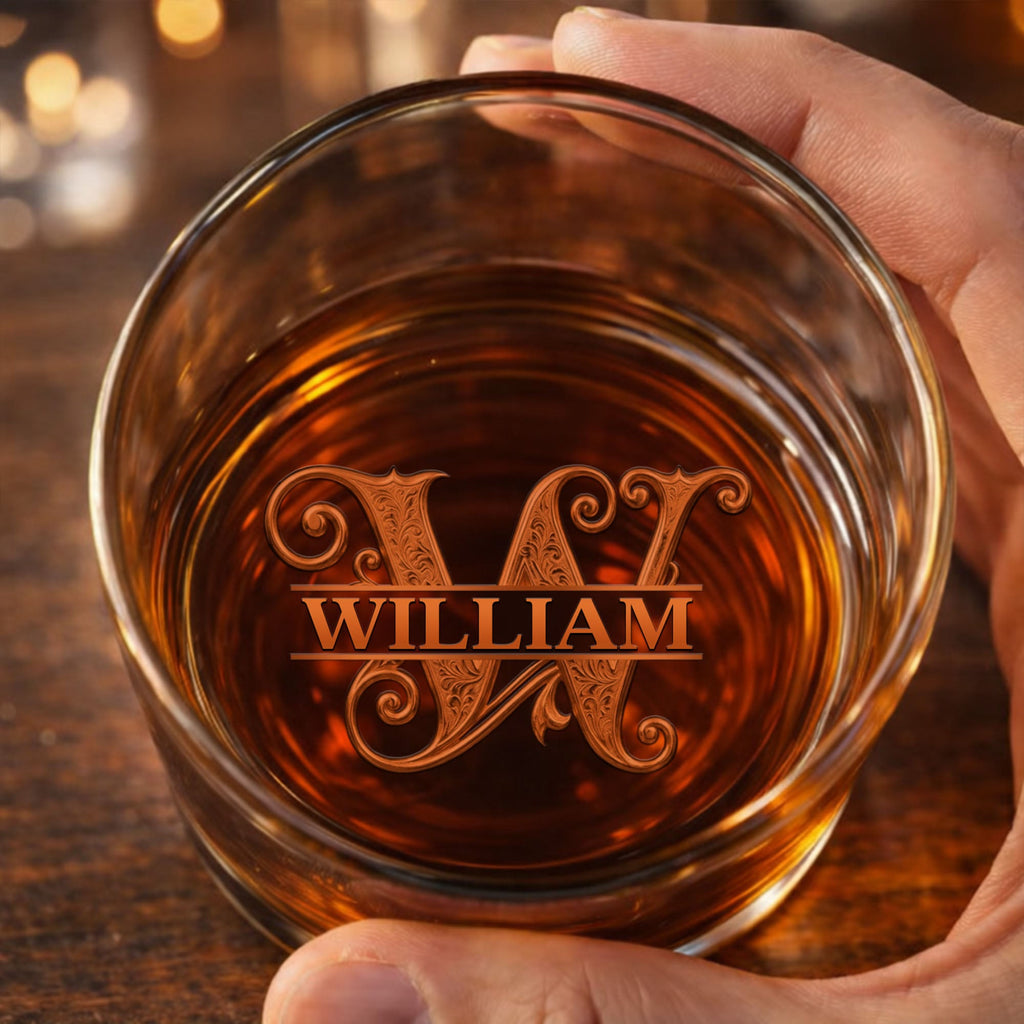 Personalized Whiskey Glass Custom Name Gift for Son-in-Law Whiskey Glass GradoCreations