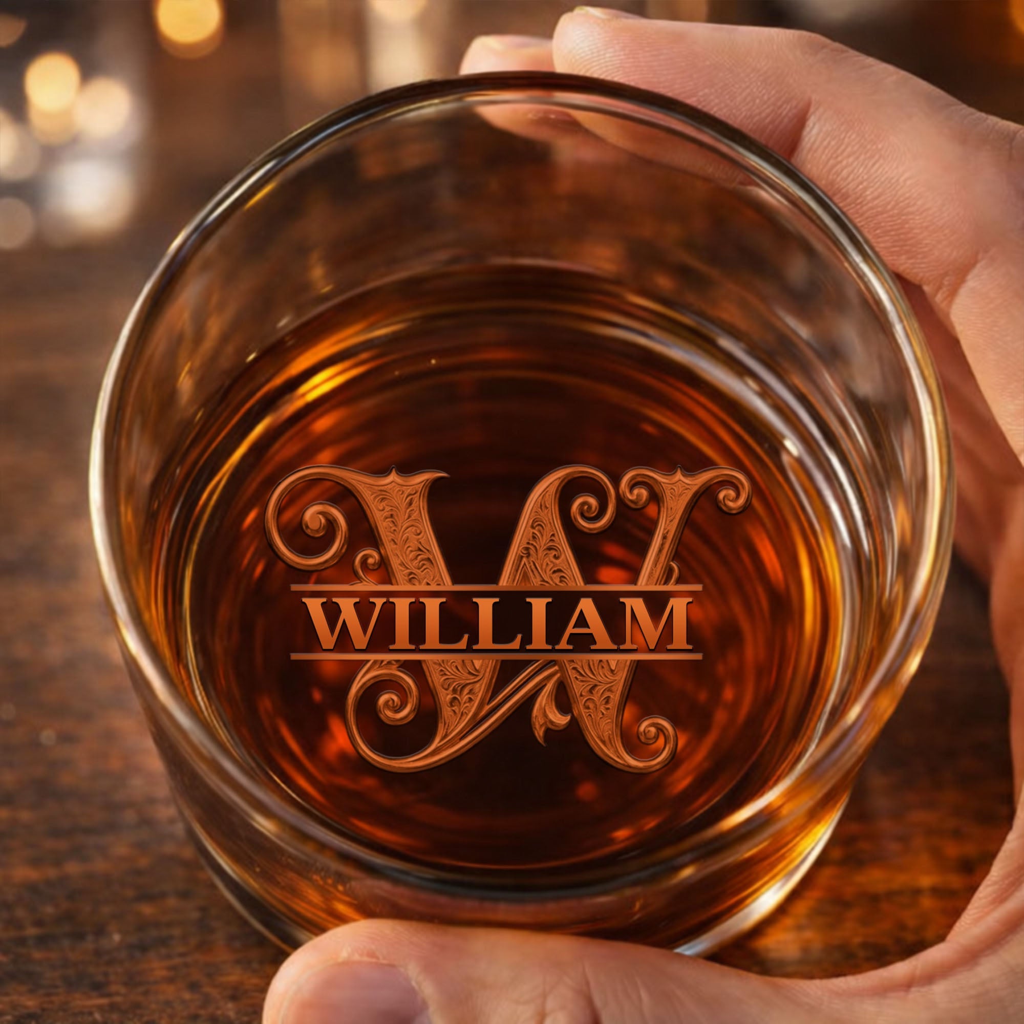 Personalized Whiskey Glass Custom Name Gift for Son-in-Law Whiskey Glass GradoCreations
