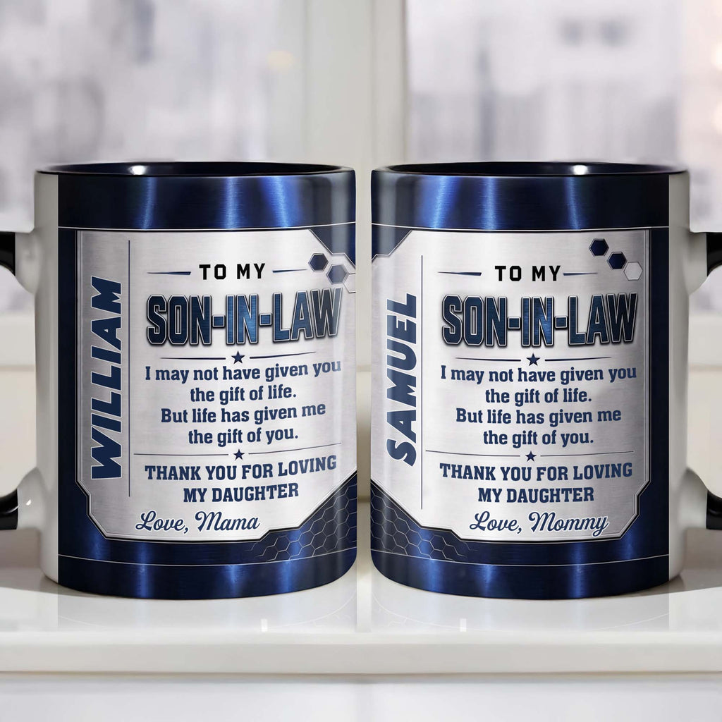 Personalized Accent Mug for Son-In-Law Custom Message Gift