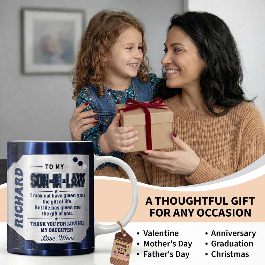 Personalized Coffee Mug for Son-in-Law Custom Gift Idea Edge-to-edge Mug GradoCreations