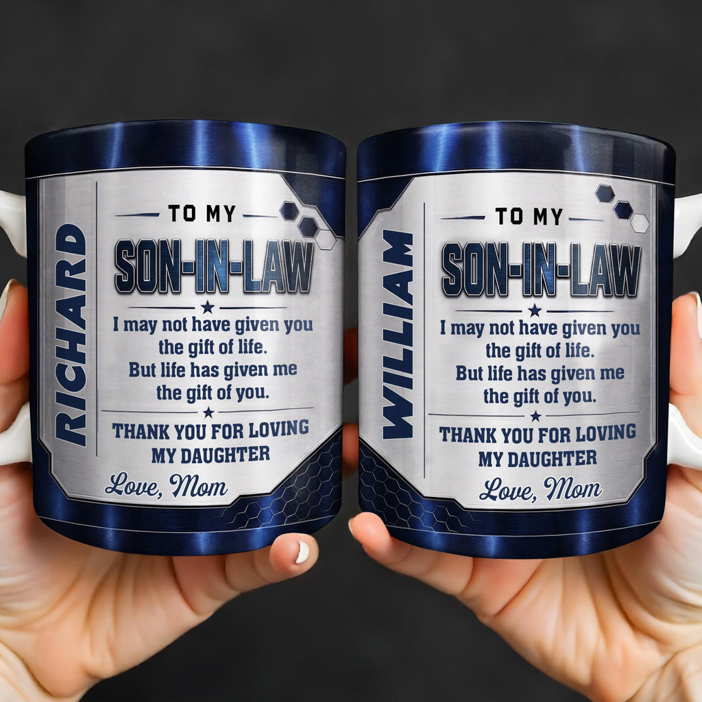 Personalized Coffee Mug for Son-in-Law Custom Gift Idea Edge-to-edge Mug GradoCreations
