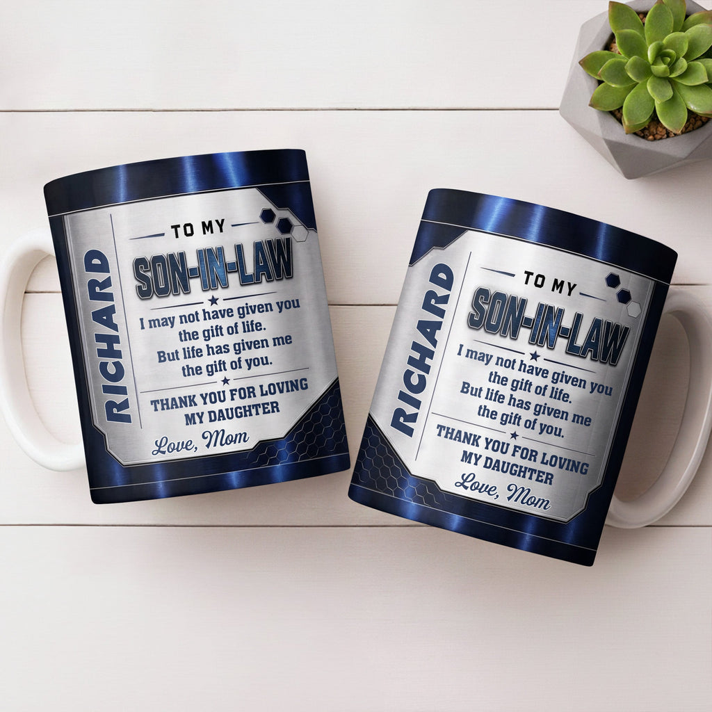 Personalized Coffee Mug for Son-in-Law Custom Gift Idea Edge-to-edge Mug GradoCreations