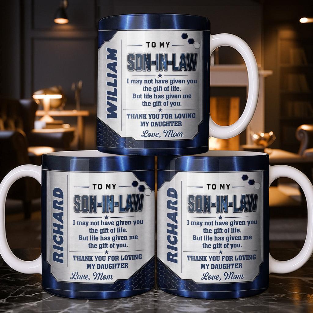 Personalized Coffee Mug for Son-in-Law Custom Gift Idea Edge-to-edge Mug GradoCreations