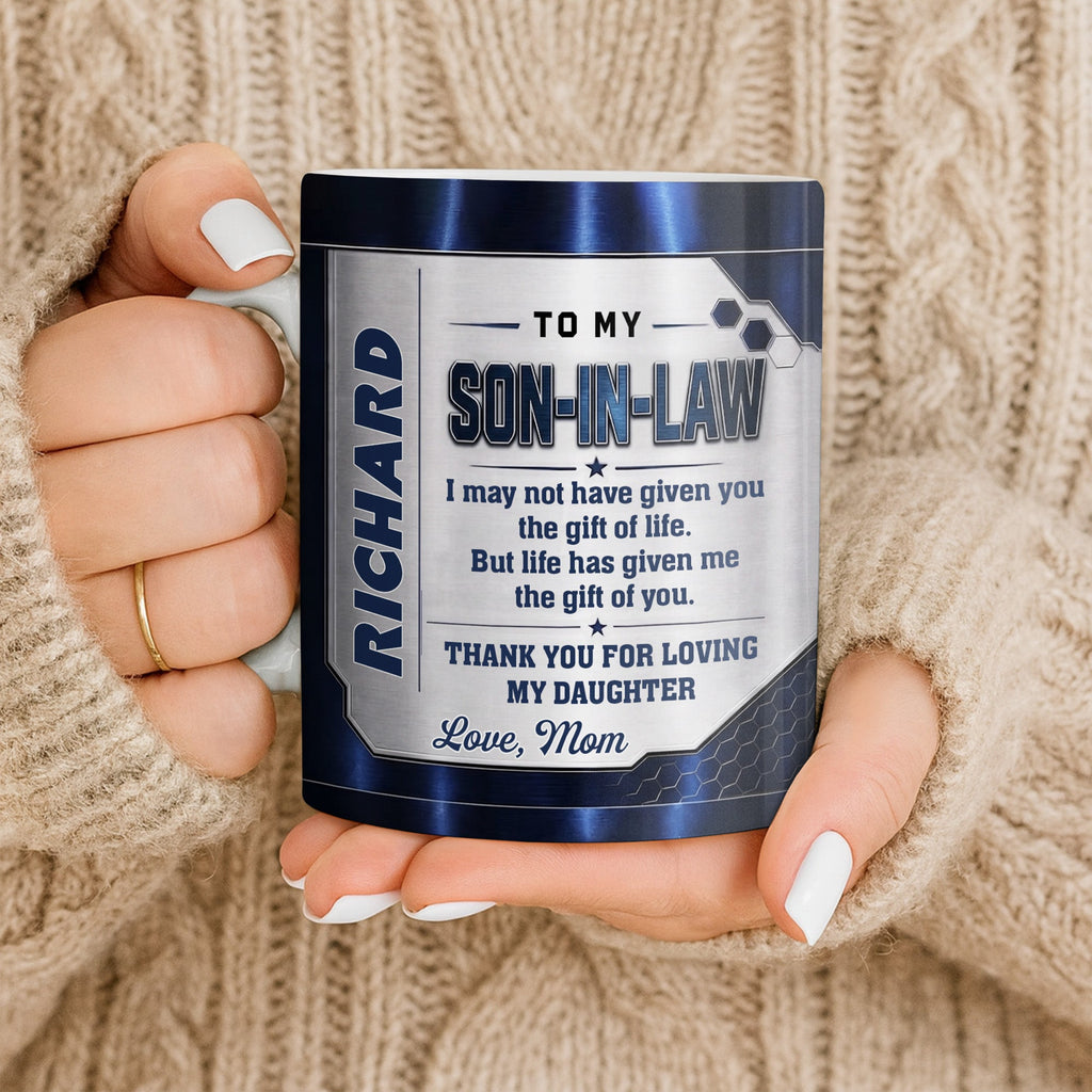 Personalized Coffee Mug for Son-in-Law Custom Gift Idea Edge-to-edge Mug GradoCreations