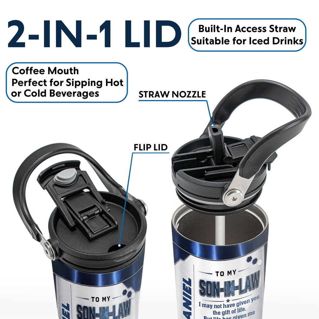 Personalized 30oz Tumbler Gift for Son-in-Law with Handle