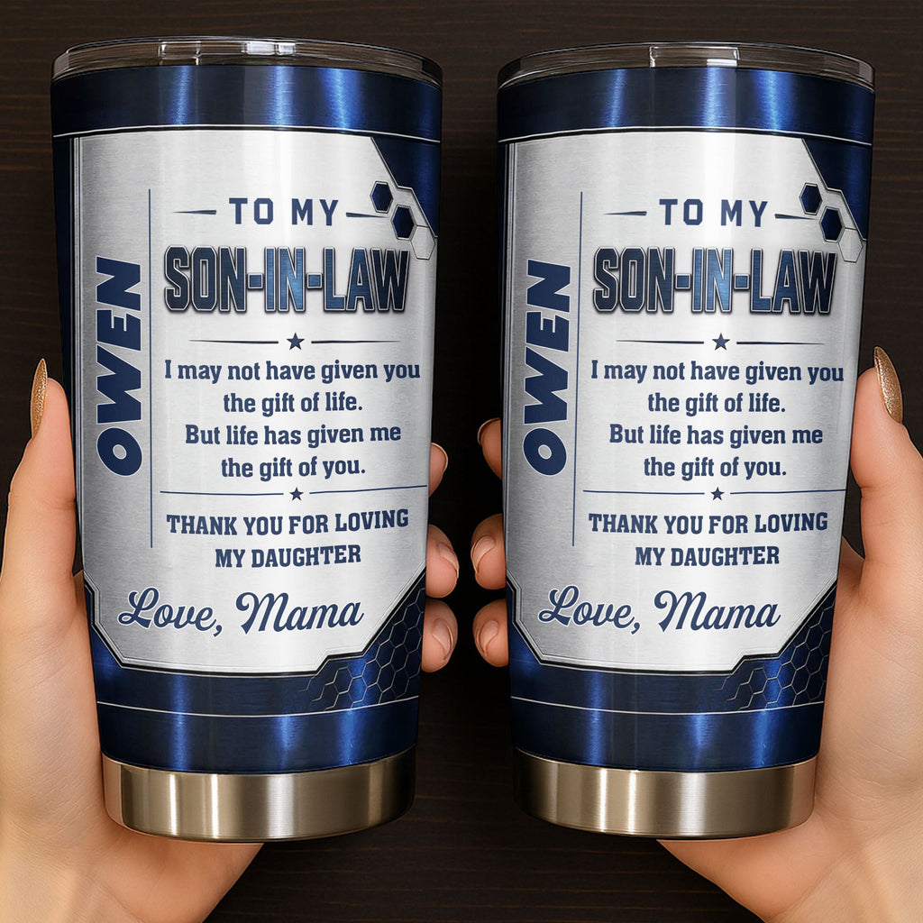 Personalized Custom 20oz Tumbler Gift for Son-in-Law 20oz Tumbler GradoCreations
