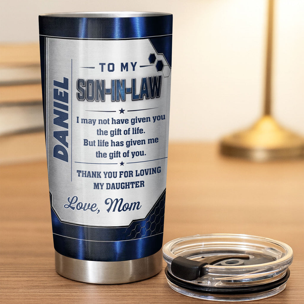 Personalized Custom 20oz Tumbler Gift for Son-in-Law 20oz Tumbler GradoCreations