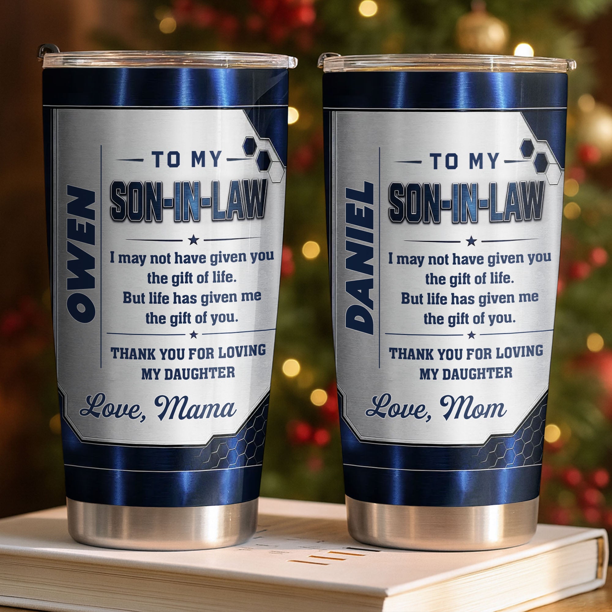 Personalized Custom 20oz Tumbler Gift for Son-in-Law 20oz Tumbler GradoCreations