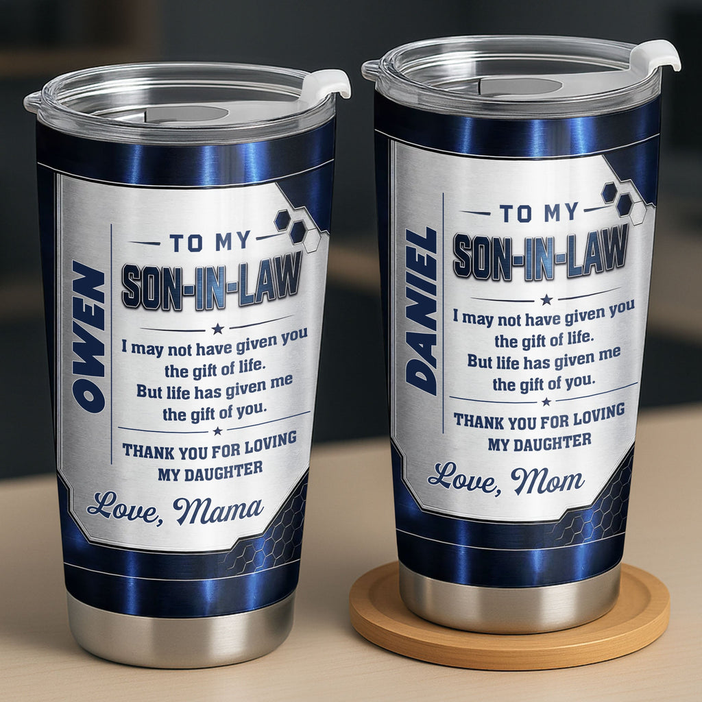 Personalized Custom 20oz Tumbler Gift for Son-in-Law 20oz Tumbler GradoCreations