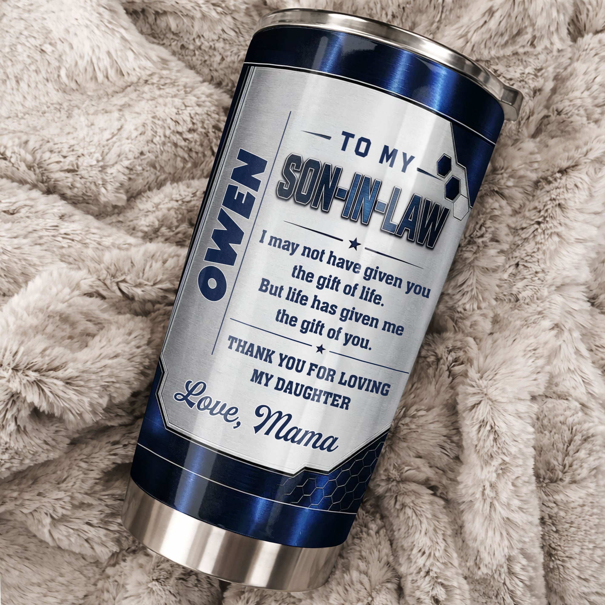 Personalized Custom 20oz Tumbler Gift for Son-in-Law 20oz Tumbler GradoCreations