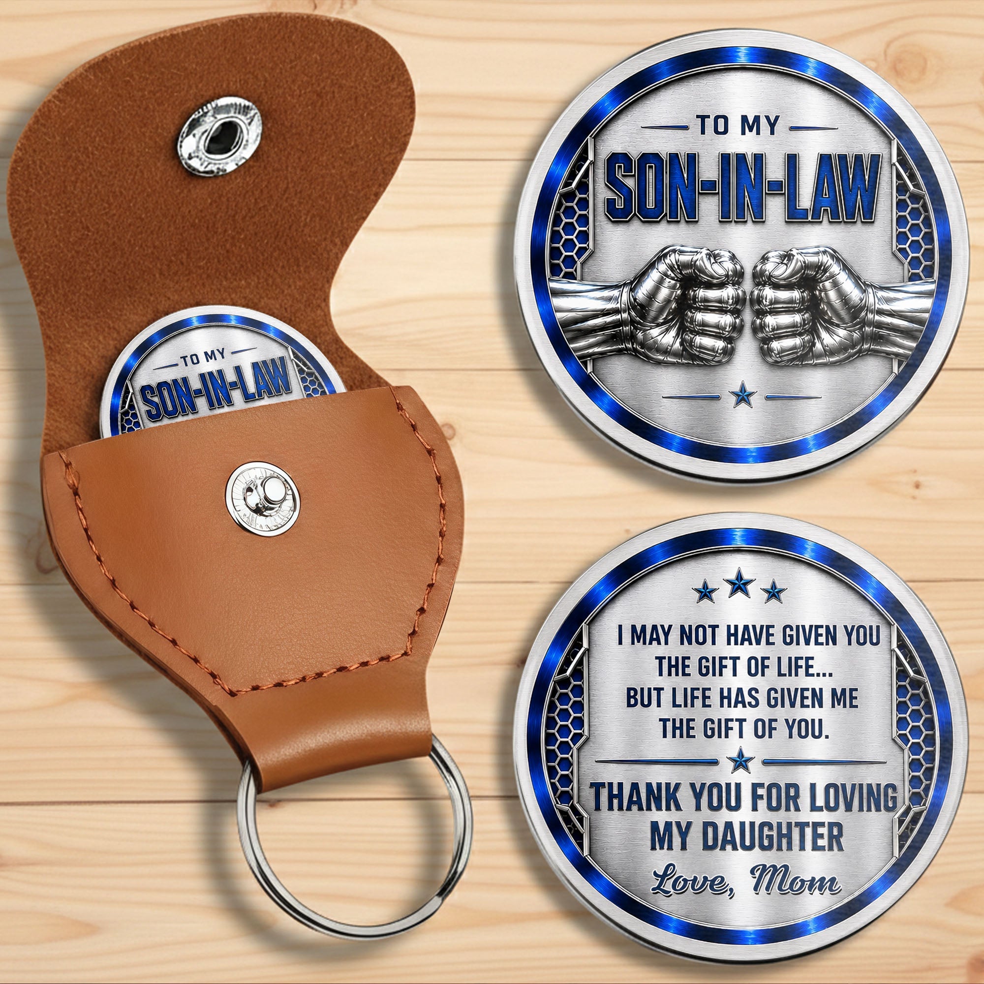 Personalized Pocket Hug Custom Message Gift for Son-In-Law Pocket Hug GradoCreations