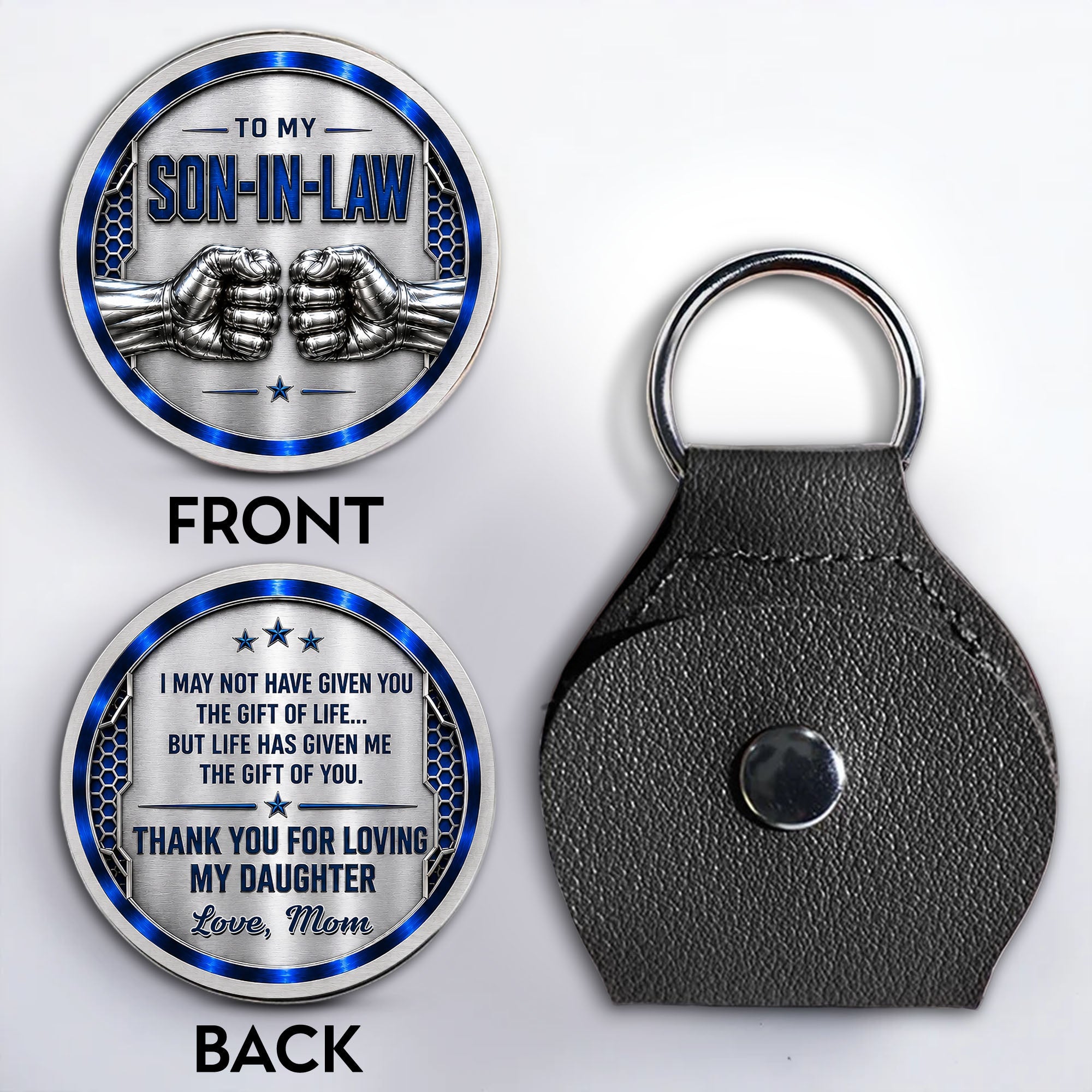 Personalized Pocket Hug Custom Message Gift for Son-In-Law Pocket Hug GradoCreations