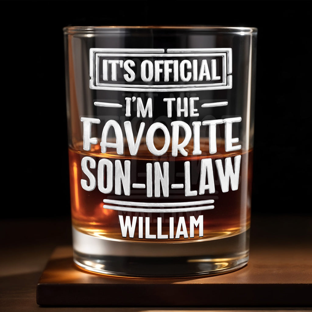 Personalized Custom Whiskey Glass Gift for Son-In-Law Birthday Whiskey Glass GradoCreations