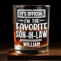 Personalized Custom Whiskey Glass Gift for Son-In-Law Birthday Whiskey Glass GradoCreations
