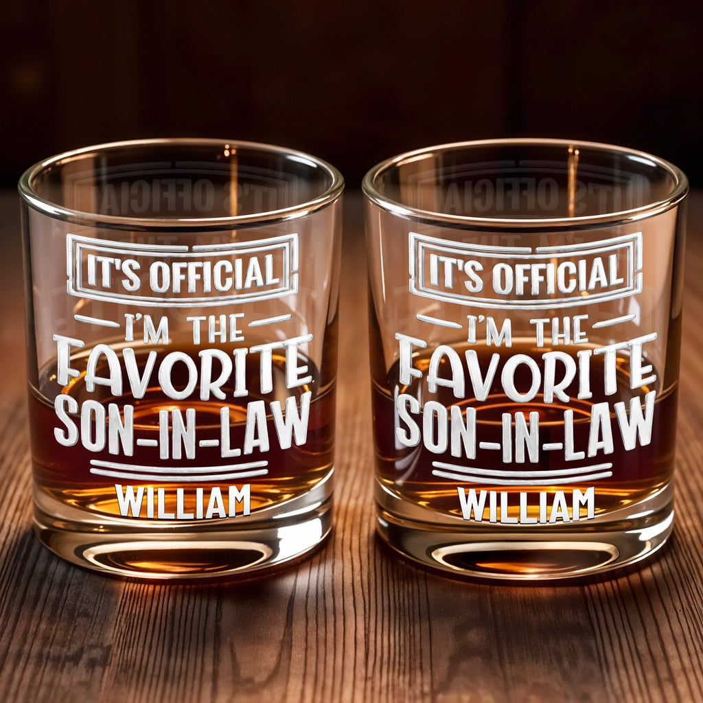 Personalized Custom Whiskey Glass Gift for Son-In-Law Birthday Whiskey Glass GradoCreations