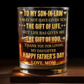 Personalized Whiskey Glass Custom Gift for Son-in-Law Whiskey Glass GradoCreations