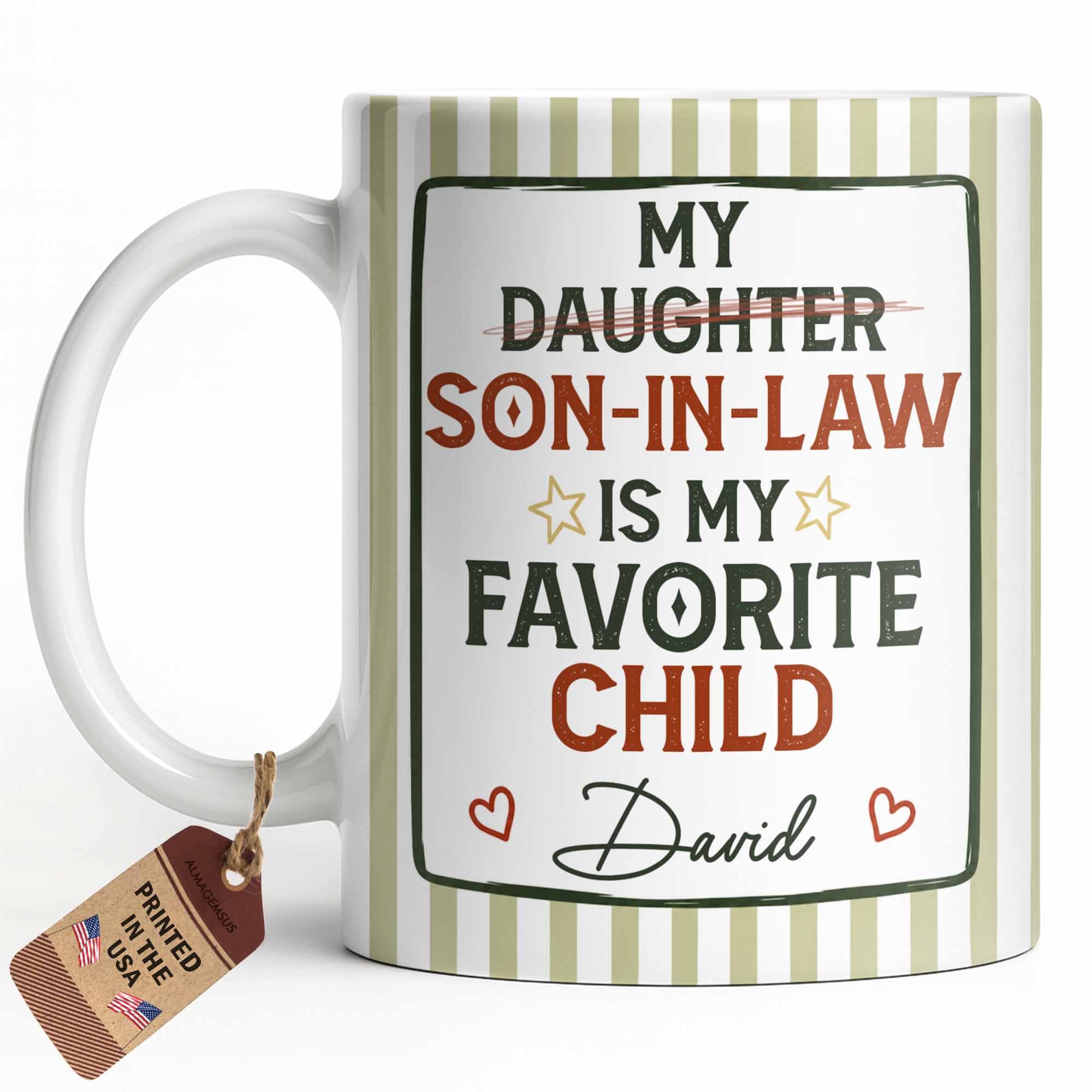 Personalized Custom Coffee Mug for Son-in-Law with Heart Stars Edge-to-edge Mug GradoCreations
