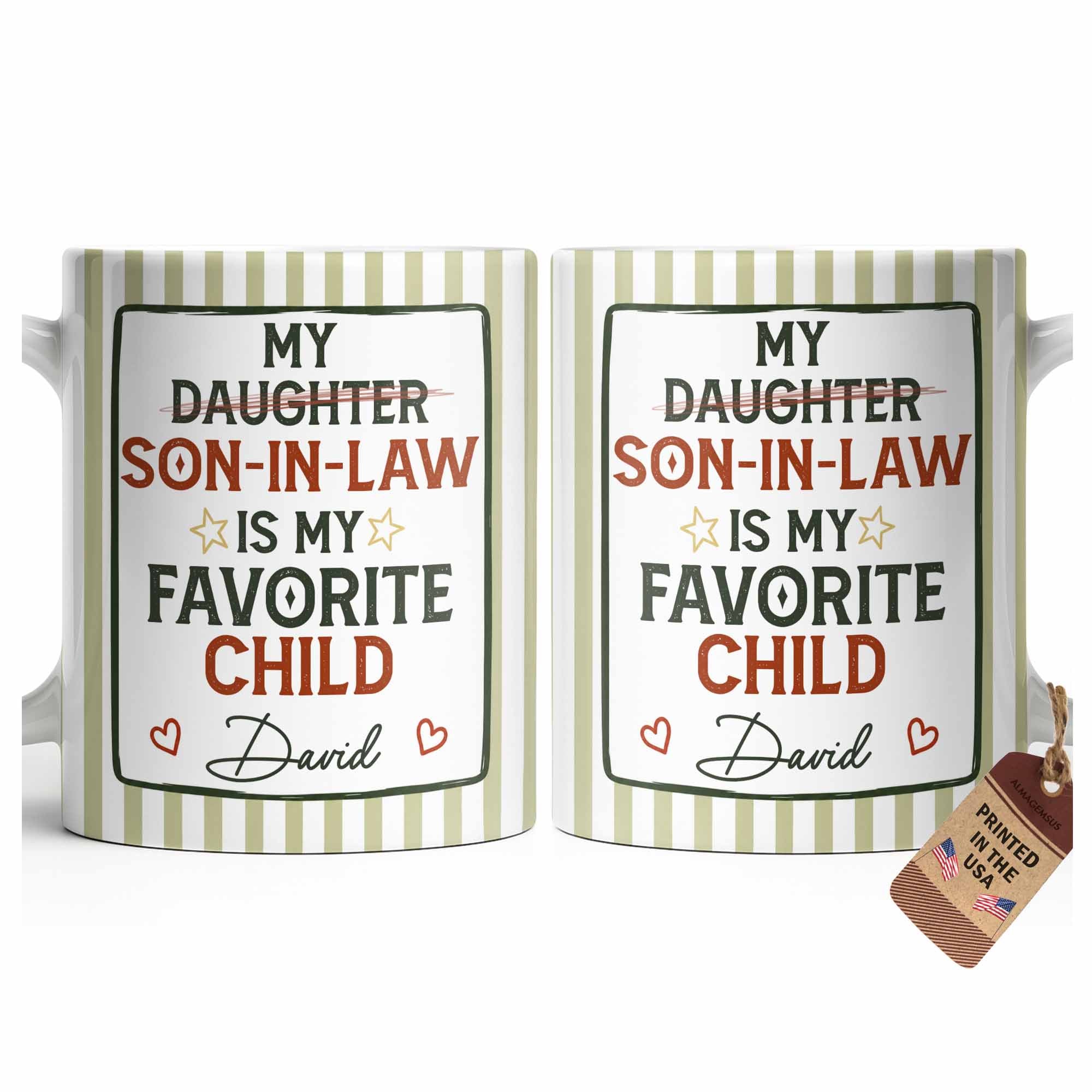 Personalized Custom Coffee Mug for Son-in-Law with Heart Stars Edge-to-edge Mug GradoCreations