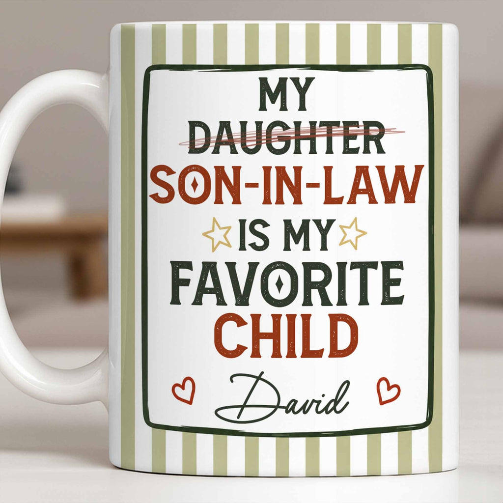 Personalized Custom Coffee Mug for Son-in-Law with Heart Stars Edge-to-edge Mug GradoCreations