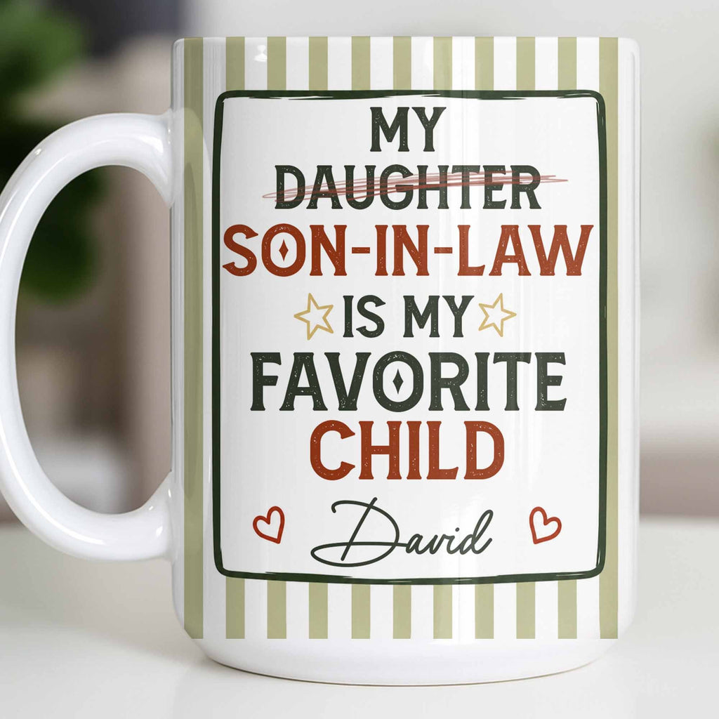 Personalized Custom Coffee Mug for Son-in-Law with Heart Stars Edge-to-edge Mug GradoCreations