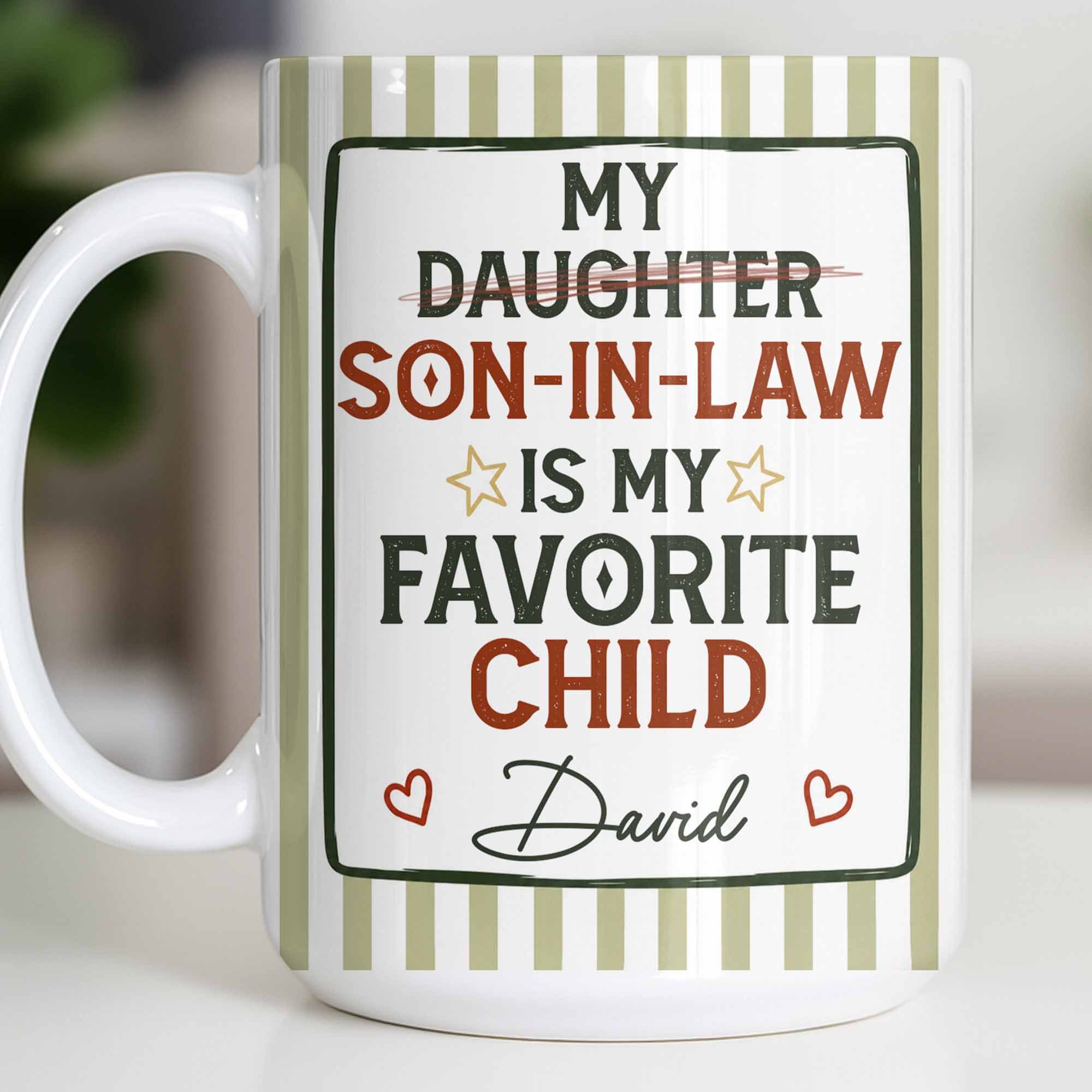 Personalized Custom Coffee Mug for Son-in-Law with Heart Stars Edge-to-edge Mug GradoCreations
